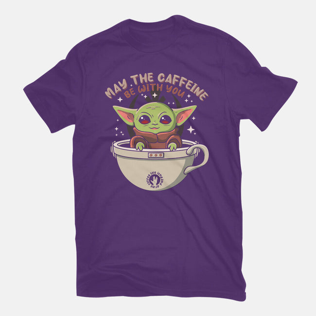 May The Caffeine Be With You-youth basic tee-erion_designs