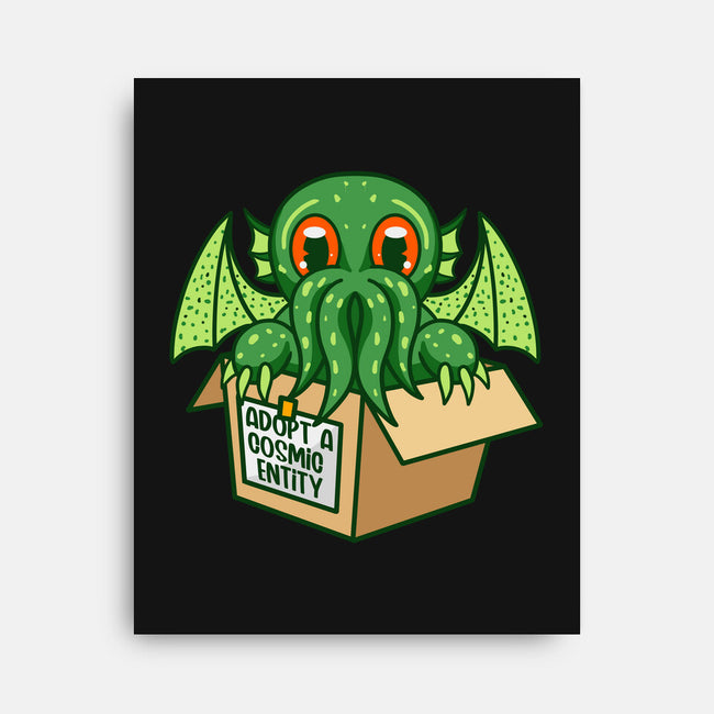 Adopt A Cosmic Entity-none stretched canvas-Nickbeta Designs