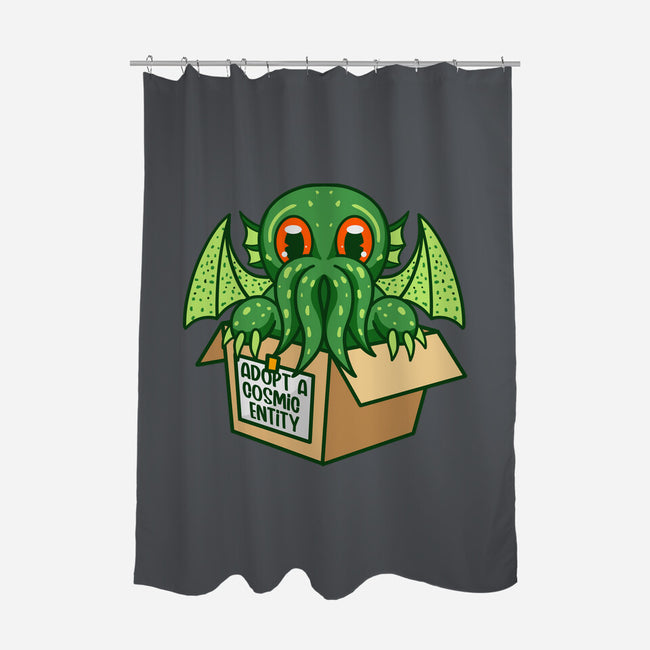 Adopt A Cosmic Entity-none polyester shower curtain-Nickbeta Designs