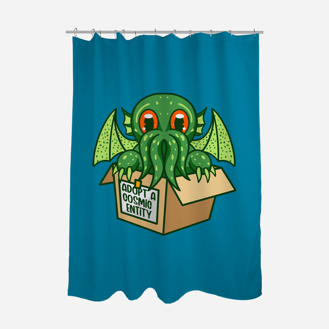 Adopt A Cosmic Entity-none polyester shower curtain-Nickbeta Designs