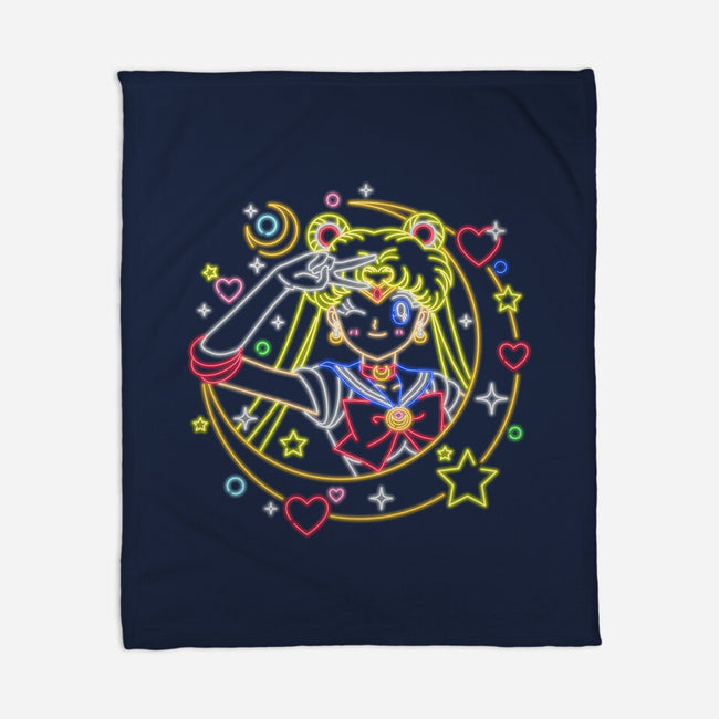 Sailor Scout Neon-none fleece blanket-Diegobadutees