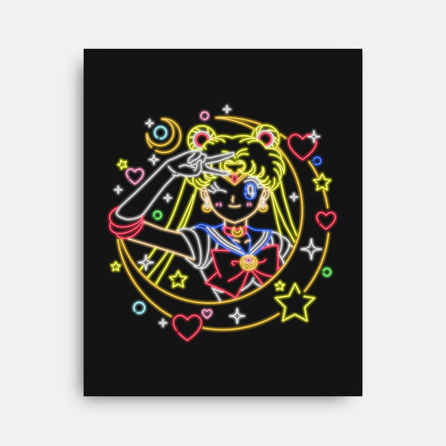 Sailor Scout Neon-none stretched canvas-Diegobadutees