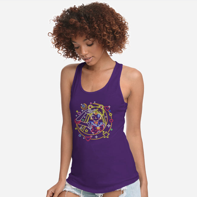 Sailor Scout Neon-womens racerback tank-Diegobadutees