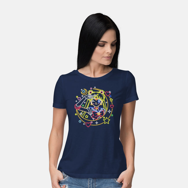 Sailor Scout Neon-womens basic tee-Diegobadutees