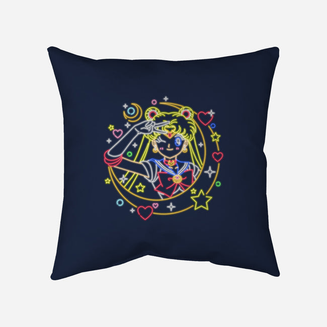 Sailor Scout Neon-none removable cover throw pillow-Diegobadutees