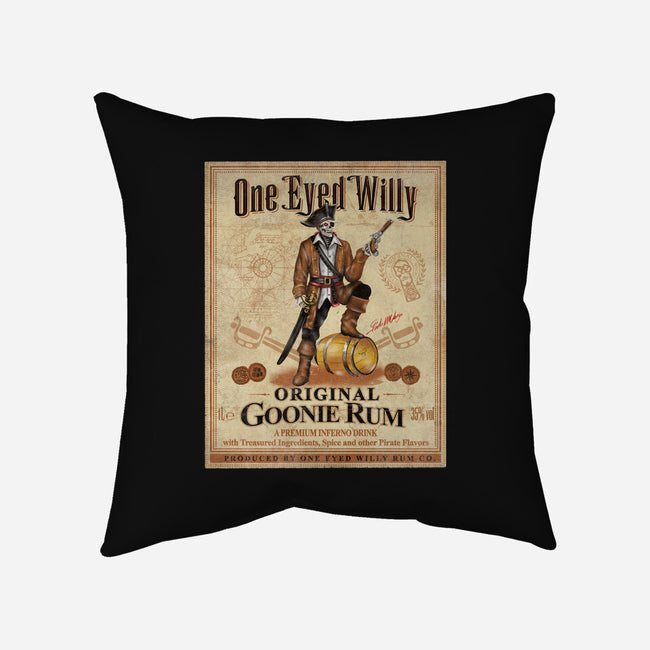 One Eyed Willy Rum-none removable cover w insert throw pillow-NMdesign