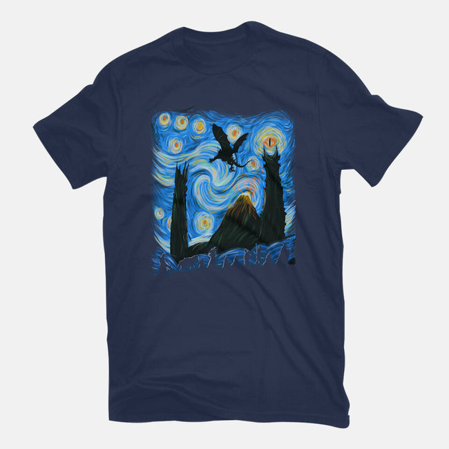 Fellowship In Starry Night-womens basic tee-fanfabio