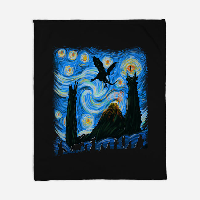 Fellowship In Starry Night-none fleece blanket-fanfabio