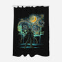 Starry Sailor-none polyester shower curtain-ellr