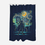 Starry Sailor-none polyester shower curtain-ellr