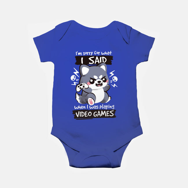 Angry Gamer-baby basic onesie-NemiMakeit