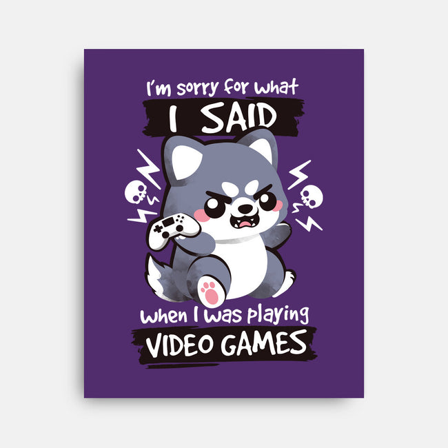 Angry Gamer-none stretched canvas-NemiMakeit
