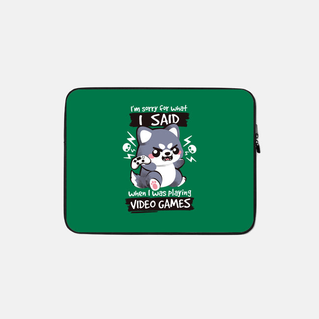 Angry Gamer-none zippered laptop sleeve-NemiMakeit