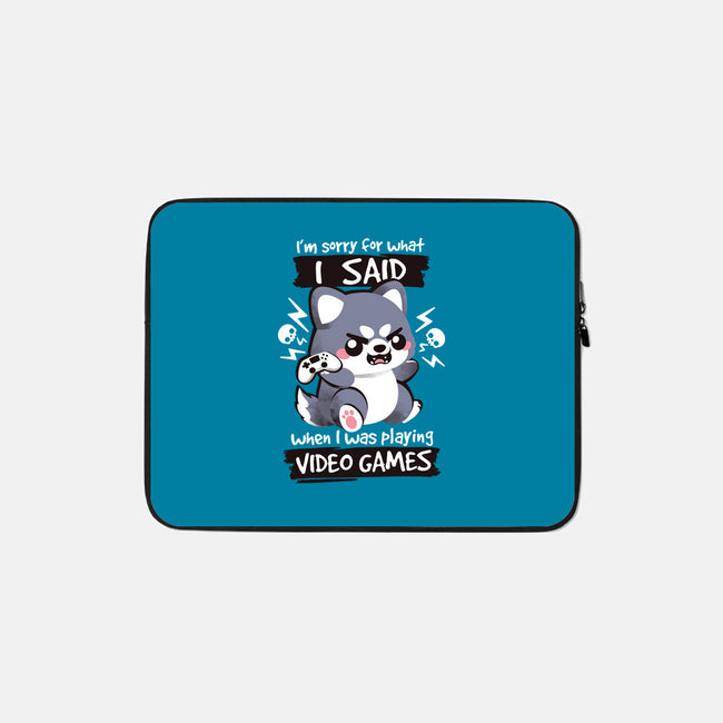 Angry Gamer-none zippered laptop sleeve-NemiMakeit