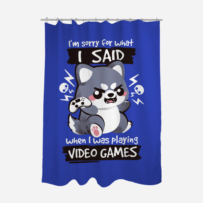 Angry Gamer-none polyester shower curtain-NemiMakeit