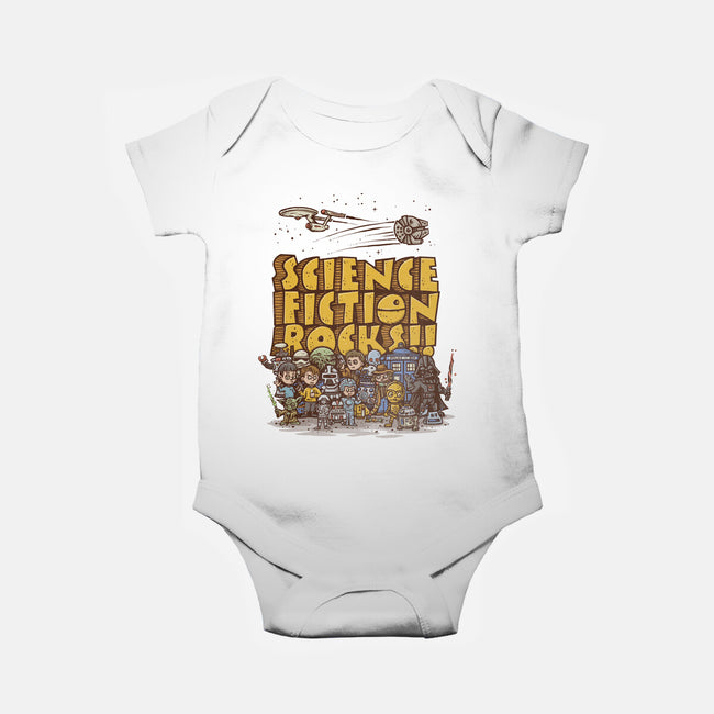 Vintage Science Fiction-baby basic onesie-kg07
