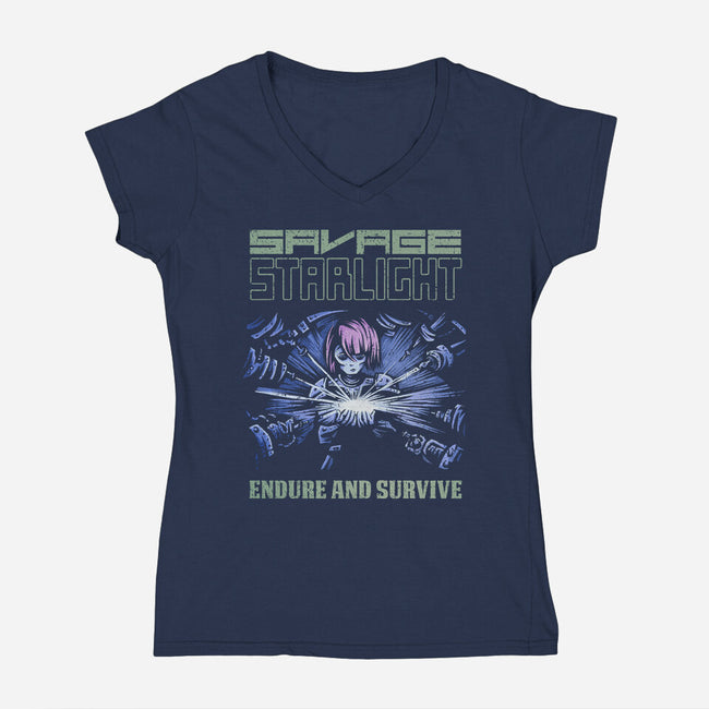 Savage Starlight-womens v-neck tee-kg07