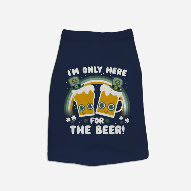 Here For The Beers-cat basic pet tank-Weird & Punderful