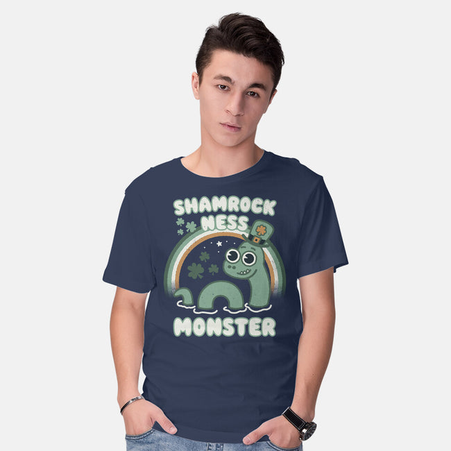 Shamrock Ness Monster-mens basic tee-Weird & Punderful