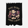 Books Because Murder Is Wrong-none polyester shower curtain-eduely