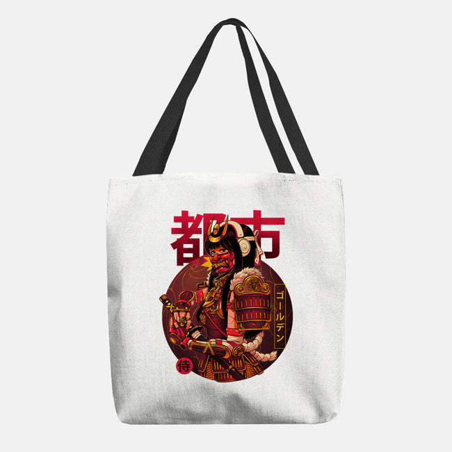 Golden Urban Samurai-none basic tote bag-Bruno Mota