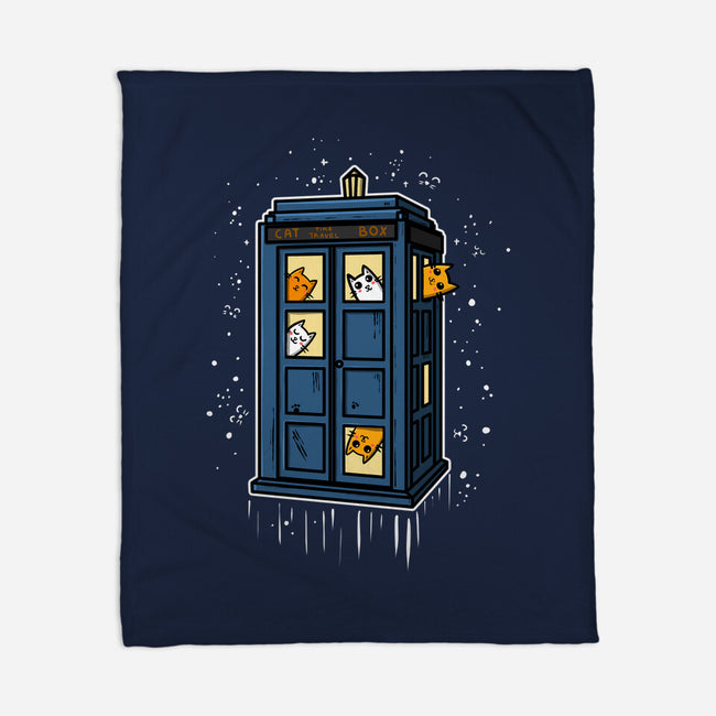 Cat Time Travel-none fleece blanket-erion_designs
