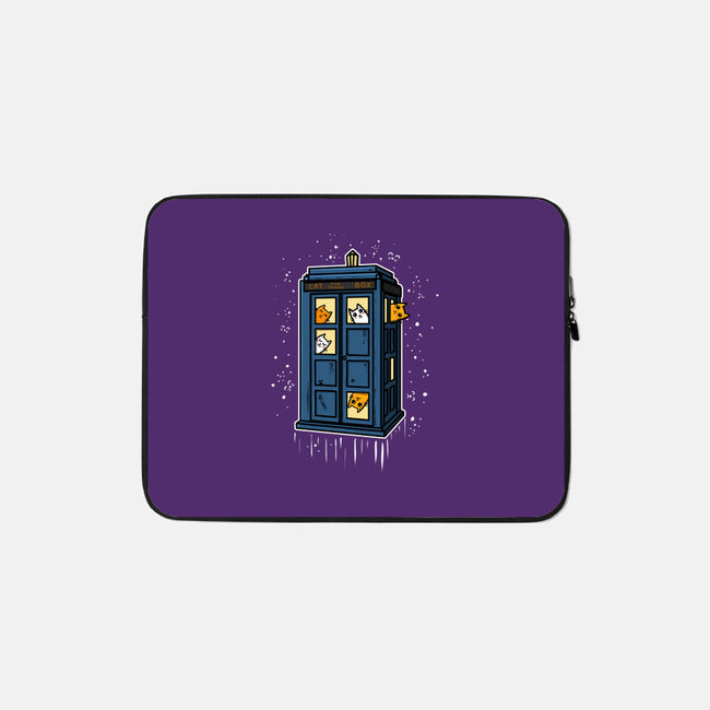 Cat Time Travel-none zippered laptop sleeve-erion_designs