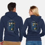 Cat Time Travel-unisex zip-up sweatshirt-erion_designs