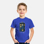 Cat Time Travel-youth basic tee-erion_designs