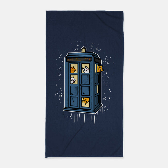 Cat Time Travel-none beach towel-erion_designs
