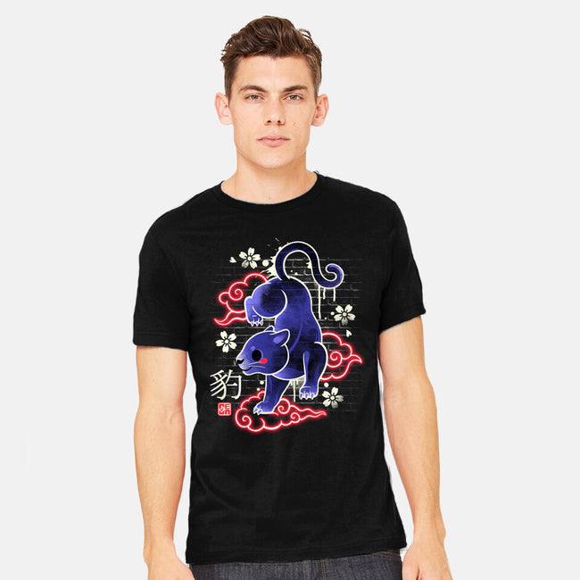 Japanese Panther Street Art-mens heavyweight tee-NemiMakeit