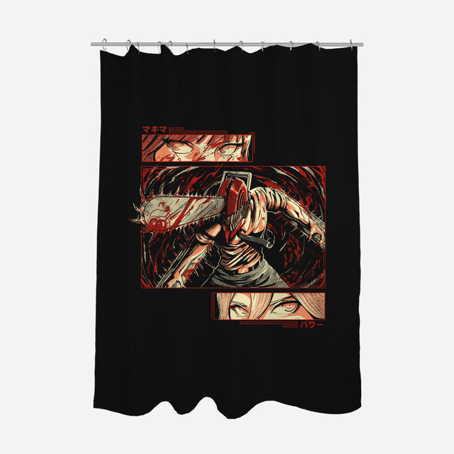 Ancient Devil-none polyester shower curtain-Gazo1a