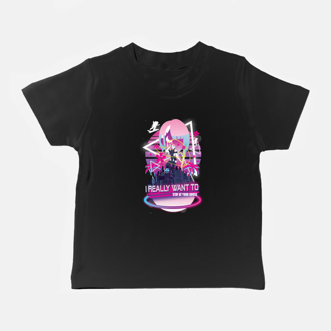 Cyberpunk Vaporwave-baby basic tee-SwensonaDesigns
