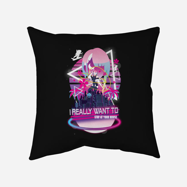 Cyberpunk Vaporwave-none removable cover throw pillow-SwensonaDesigns