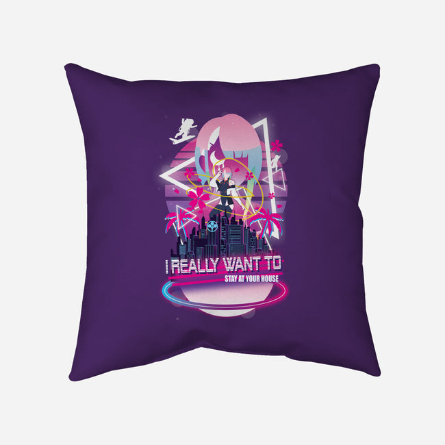 Cyberpunk Vaporwave-none removable cover throw pillow-SwensonaDesigns