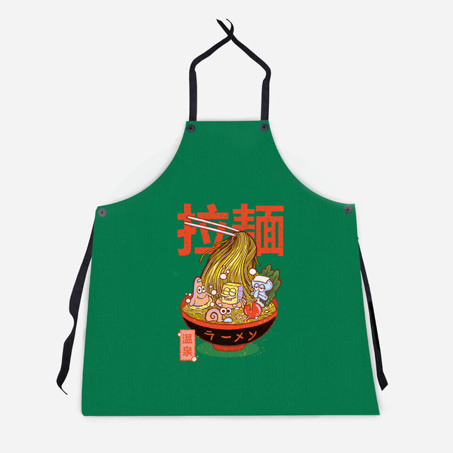 Krusty Onsen Ramen-unisex kitchen apron-Ionfox