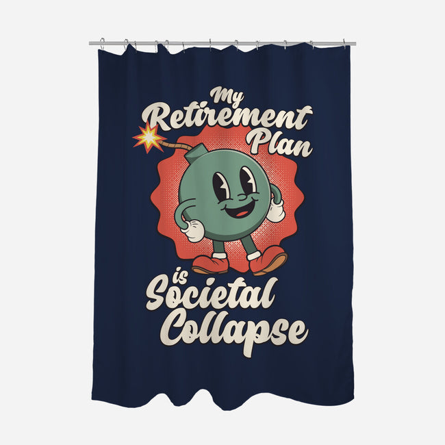 Societal Collapse-none polyester shower curtain-RoboMega
