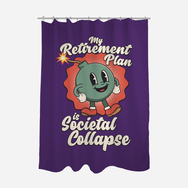 Societal Collapse-none polyester shower curtain-RoboMega