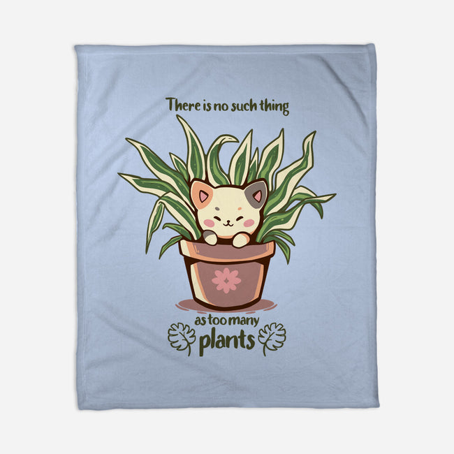 No Such Thing As Too Many Plants-none fleece blanket-TechraNova