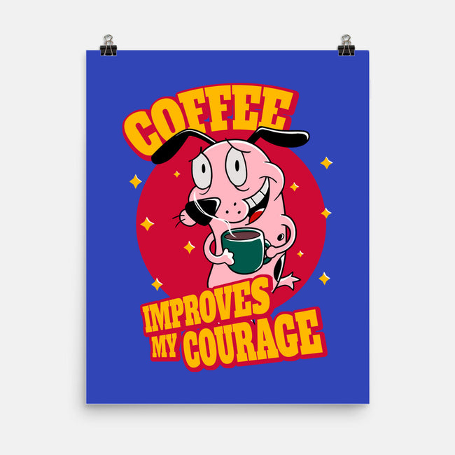 Coffee Improves My Courage-none matte poster-leepianti