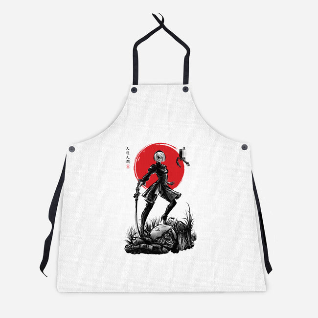 Battle Android Under The Sun-unisex kitchen apron-ddjvigo