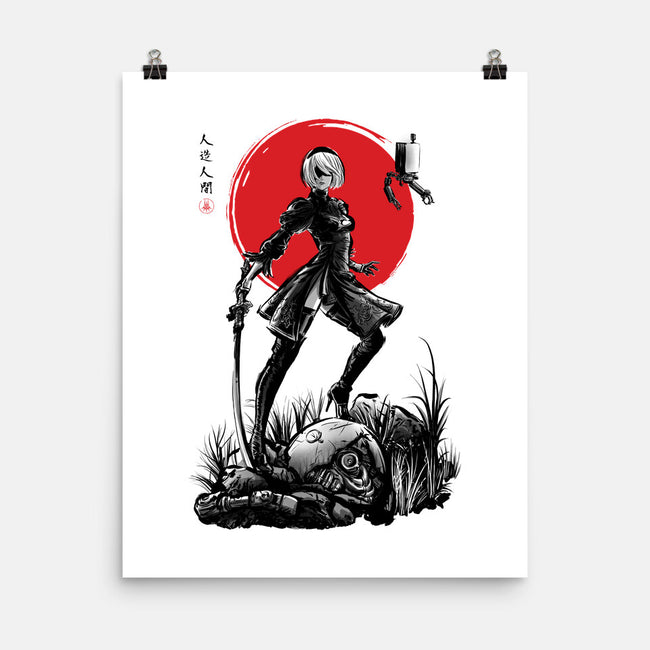 Battle Android Under The Sun-none matte poster-ddjvigo