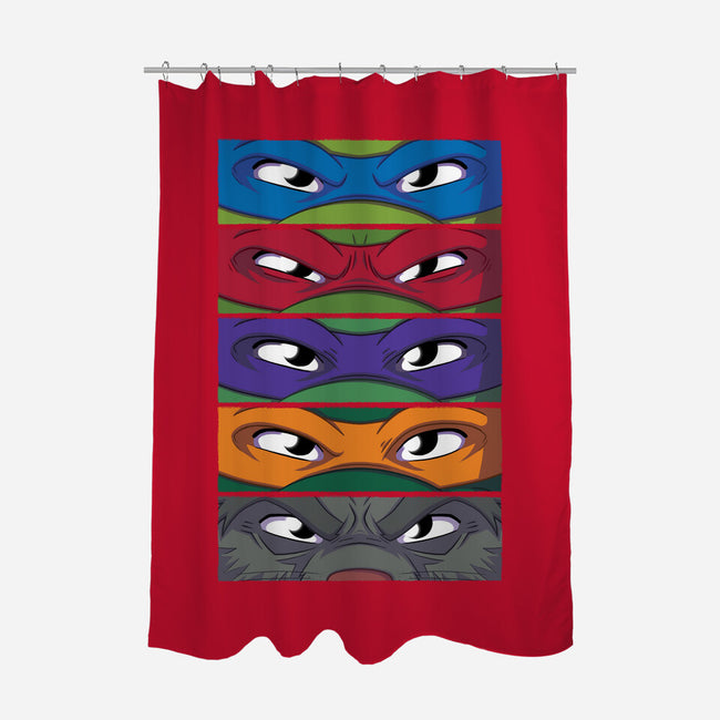 TMNT Eyes-none polyester shower curtain-danielmorris1993
