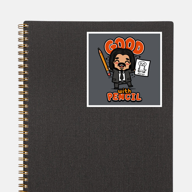 Good With Pencil-none glossy sticker-Boggs Nicolas