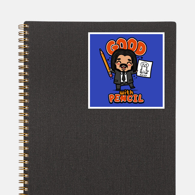 Good With Pencil-none glossy sticker-Boggs Nicolas