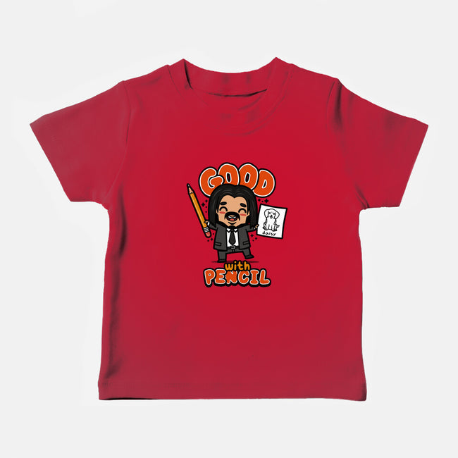 Good With Pencil-baby basic tee-Boggs Nicolas