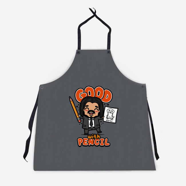 Good With Pencil-unisex kitchen apron-Boggs Nicolas