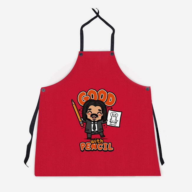 Good With Pencil-unisex kitchen apron-Boggs Nicolas