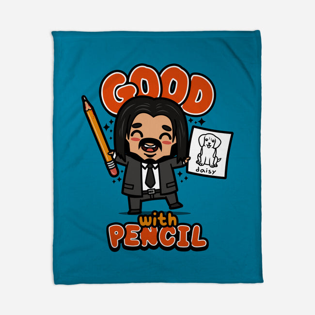 Good With Pencil-none fleece blanket-Boggs Nicolas