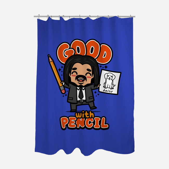 Good With Pencil-none polyester shower curtain-Boggs Nicolas